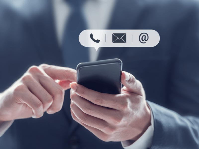 man using cell phone